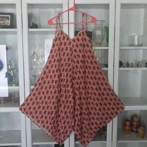 Jumpsuit with papaya print